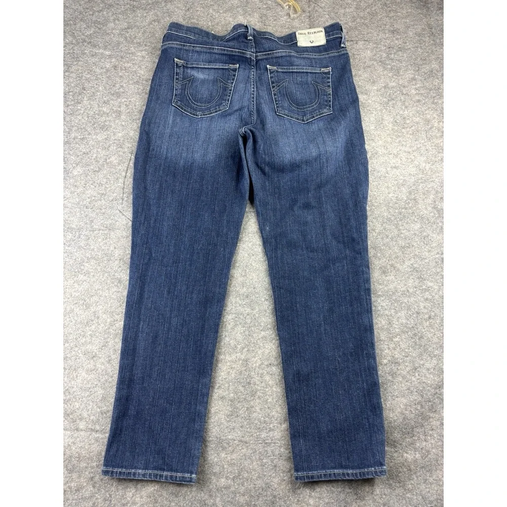 True Religion Jeans Women's Size 32 Medium Wash Colette High Rise Tapered Skinny